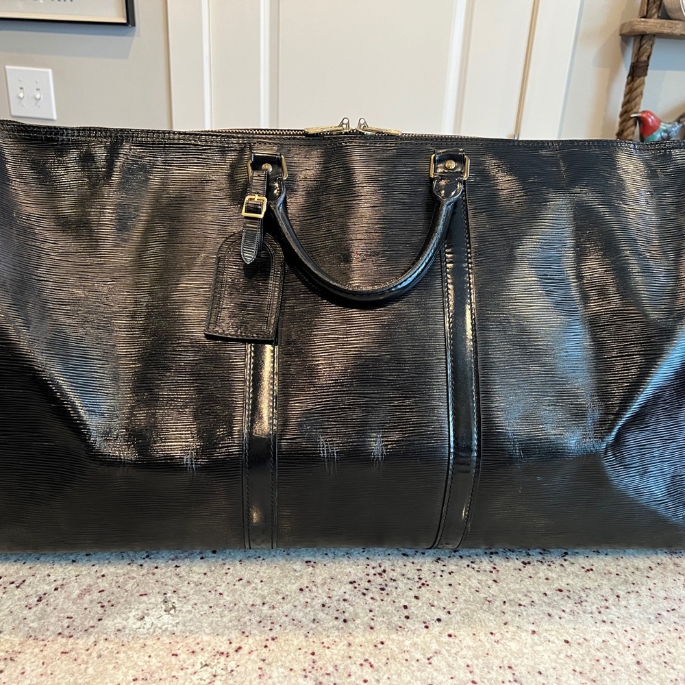 Louis Vuitton Vintage Epi Keepall 60 Black 1990  Authentic
